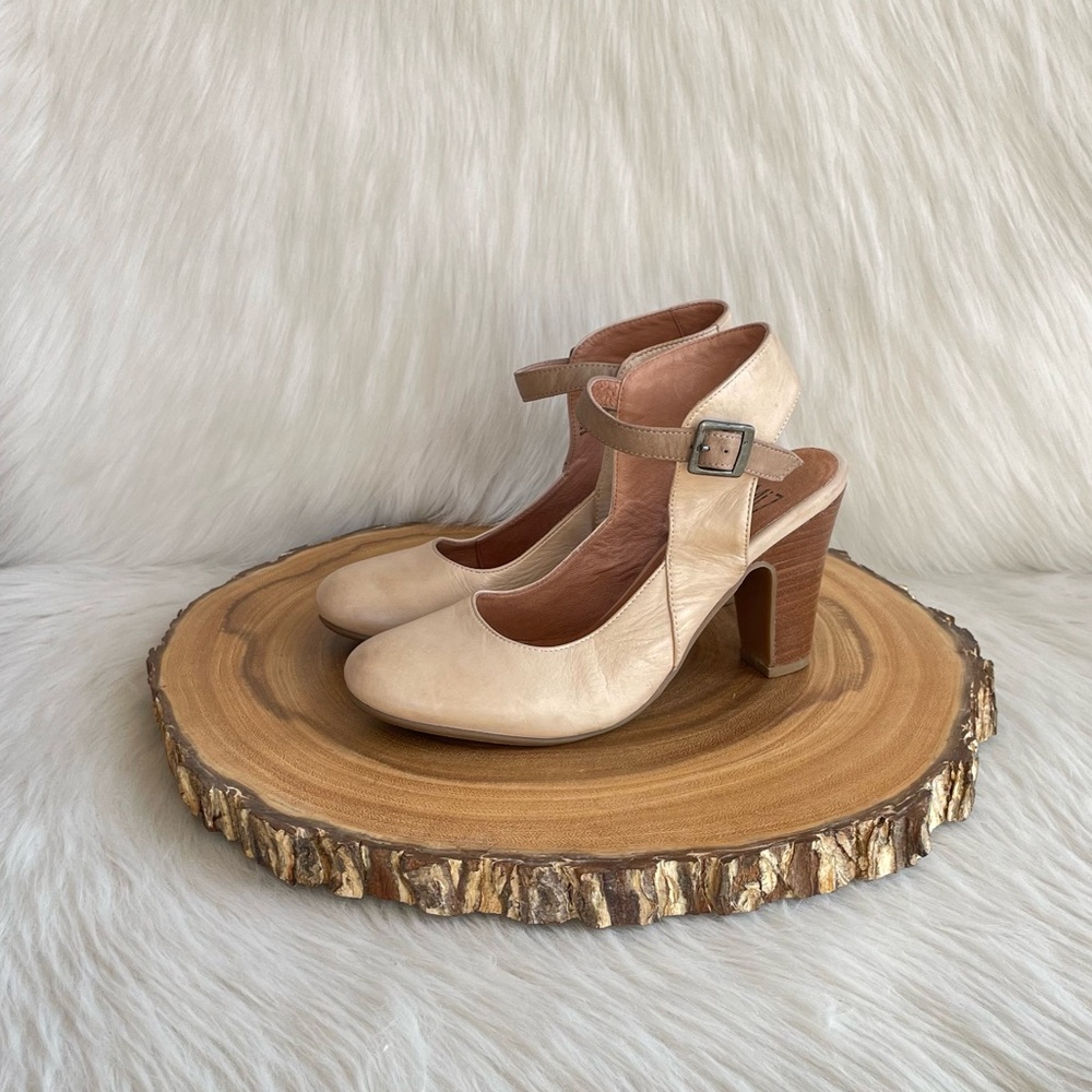 Miz Mooz Beige Heels with Strap